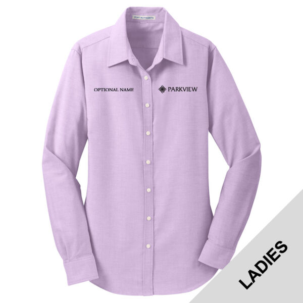 L658 - Ladies Oxford Woven Long Sleeve Shirt Thumbnail