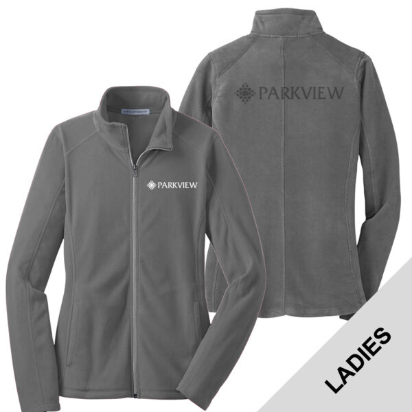 L223 - Ladies Microfleece Jacket with LASER ETCH BACK Thumbnail
