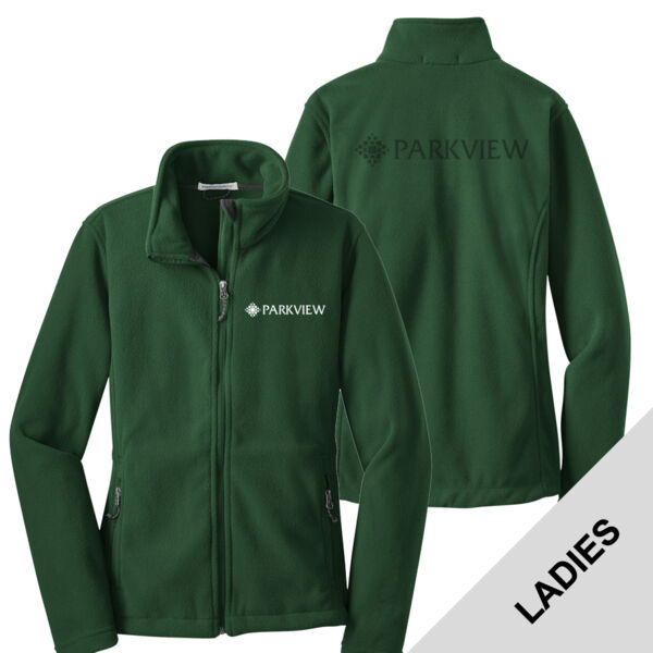 L217 - Ladies Fleece Jacket with LASER ETCH BACK Thumbnail