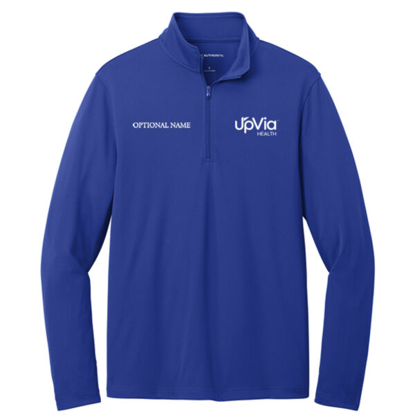 K112 - EMB - UpVia Logo - MicroMesh 1/4 Zip Pullover Thumbnail